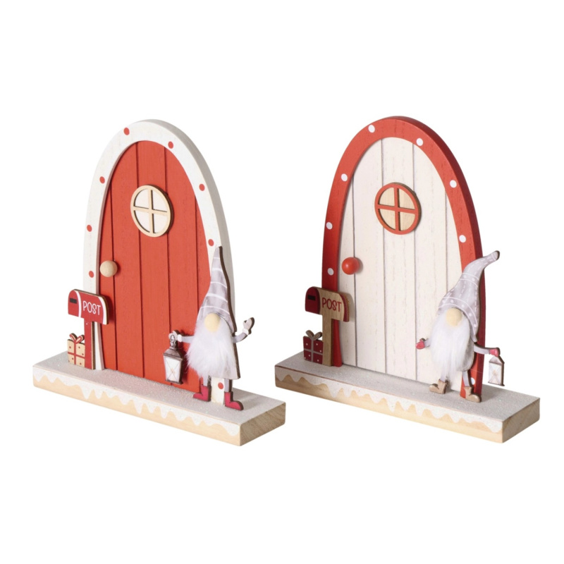 Boltze Dekorativní objekt dveře se skřítkem Snorre různé druhy 20 x 18 x 5 cm, 1