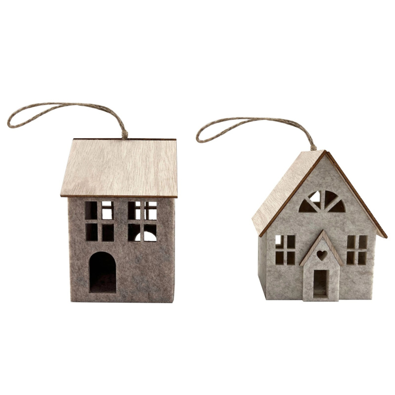 Boltze Závěsná dekorace domeček Neyla různé druhy, 12 x 8 x 10 cm, 1 ks