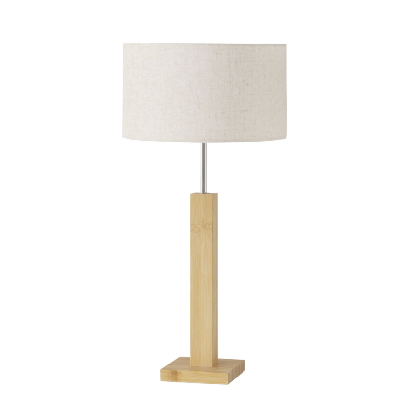 Boltze Stolní lampa BENITO s bambusovou základnou, 57 cm béžová