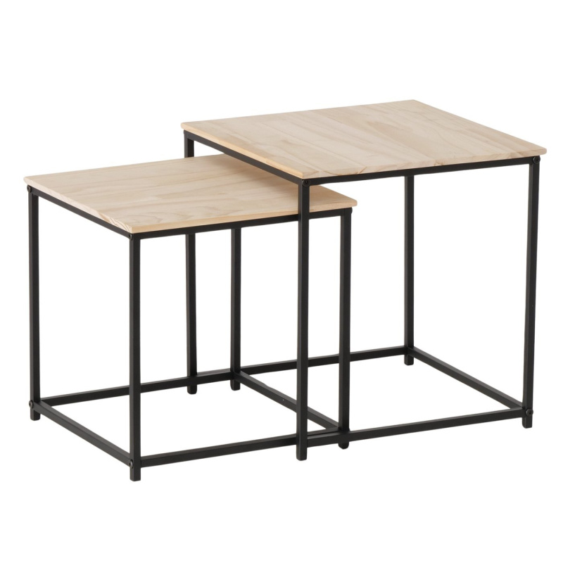 Boltze Sada odkládacích stolku BORAS, výška 35 cm a 40 cm béžová