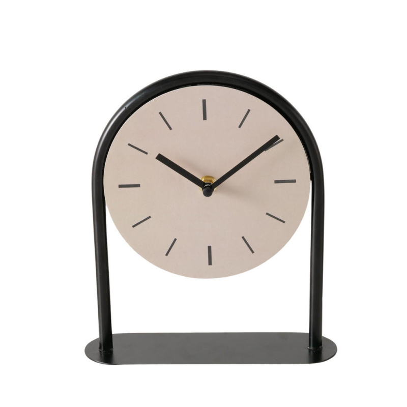 Boltze Kovové stolní hodiny DIABOLO, výška 22 cm černá