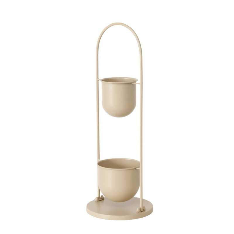 Boltze Home Kovový květináč CAMILIO, béžový, výška 75 cm béžová