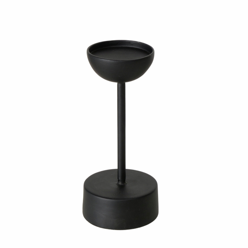 Boltze Kovový svícen na jednu svíčku VIMO, 20 cm černá
