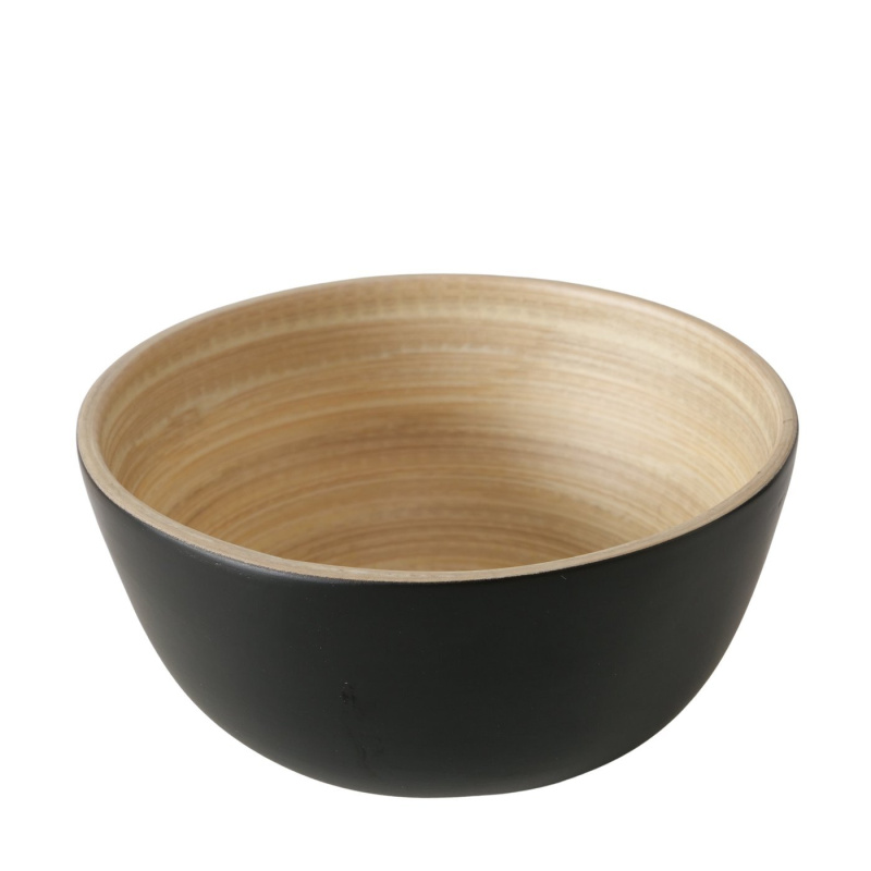 Boltze Home Bambusové misky na přípravu bowl, BAMBO, černé černá