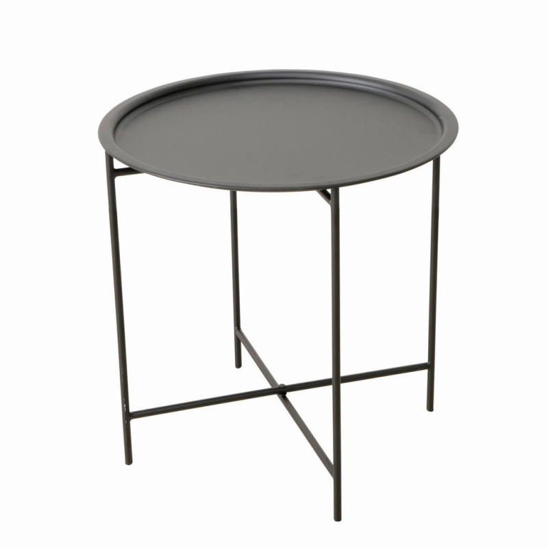 Boltze Odkládací stolek – tác ROCKO, Ø 46 cm černá