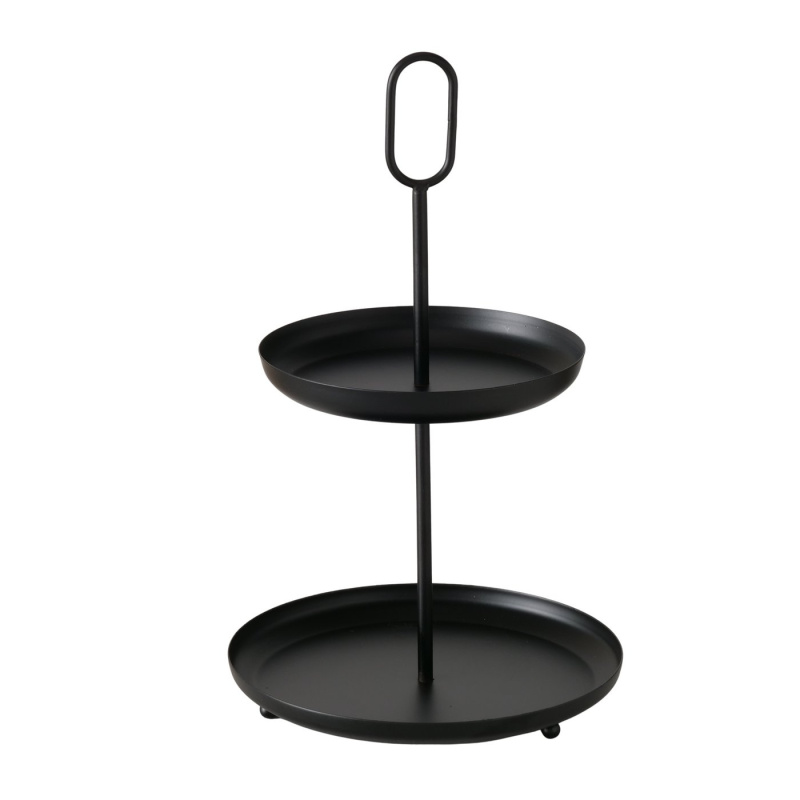 Boltze Home Kovový stojan na dort GOGO, výška 34 cm, černý černá