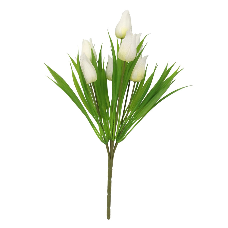 Boltze Umělá rostliny kytice tulipánů bílá 6 x 10 x 30 cm