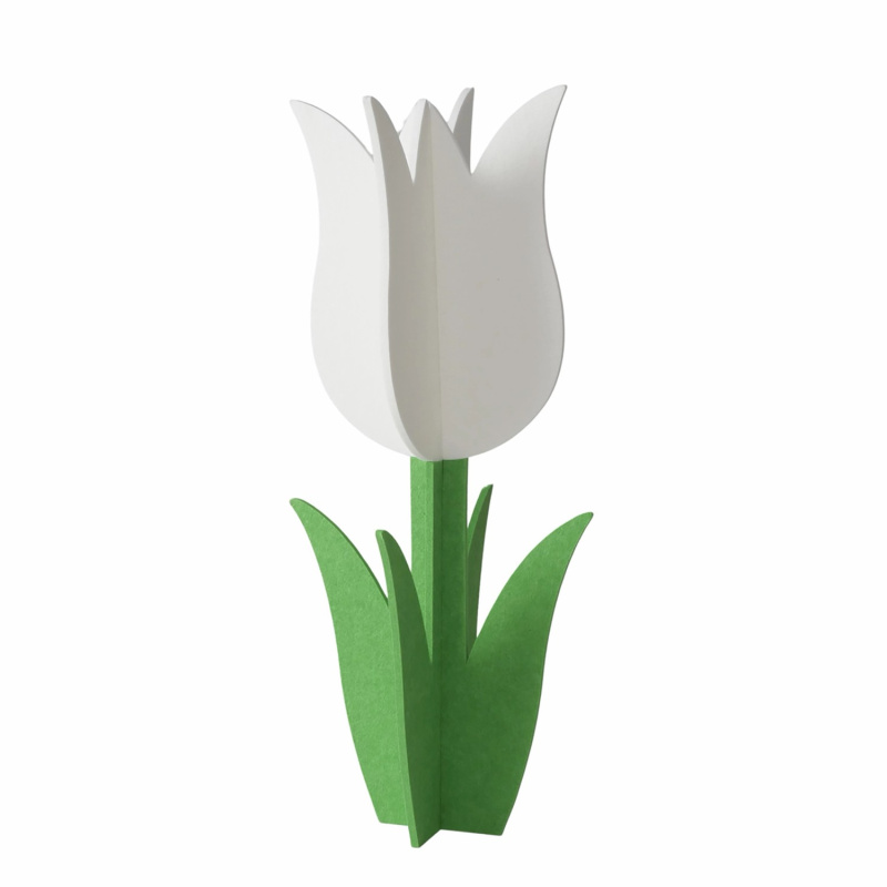 Boltze Dekorativní figurka tulipán Tulip bílo-zelený 82 x 36 x 36 cm, 1 ks