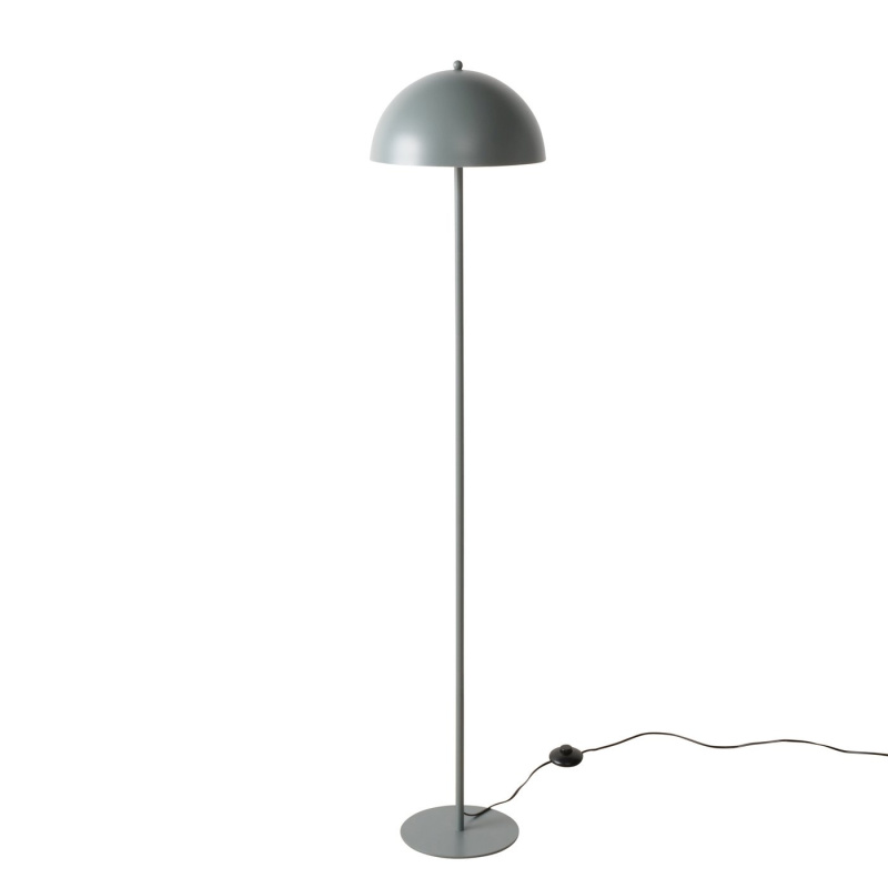 Boltze Home Kovová stojací lampa PETUNIA, tvar houby, výška 140 cm, šedý šedá
