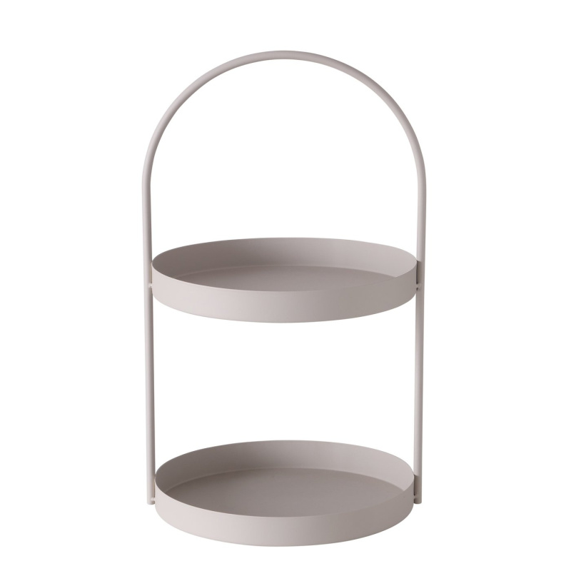 Boltze Home Kovová etažérka JOKO, výška 44 cm, béžový béžová