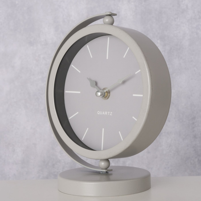 Boltze Home Minimalistické stolní hodiny JALE, šedý šedá
