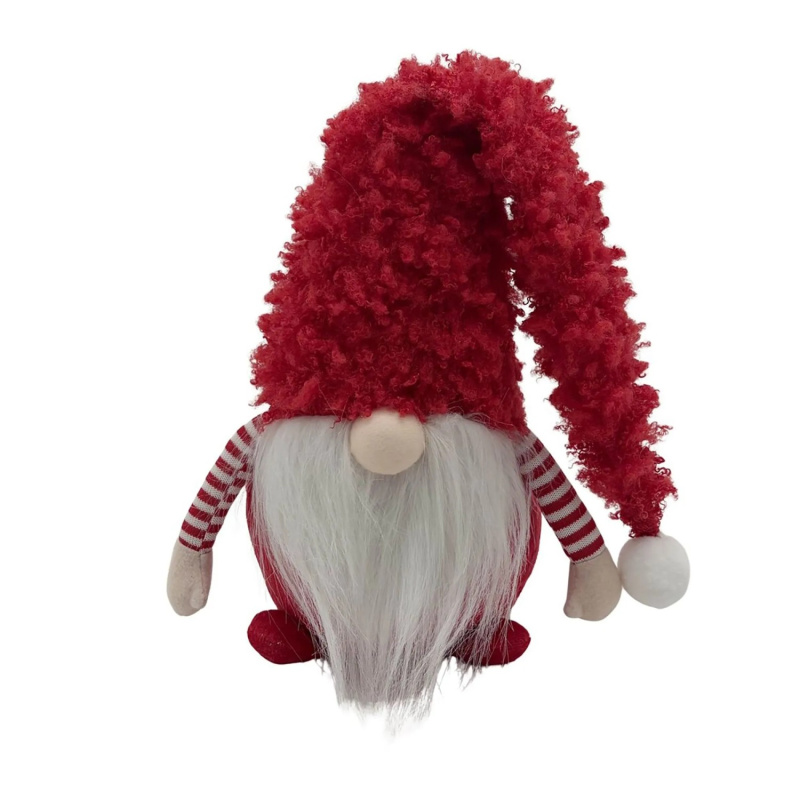 Boltze Zarážka do dveří skřítek Barnett, červeno-béžová, 32 x 15 cm