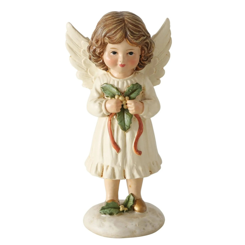 Boltze Figurka anděla Clara, béžová, 12 cm