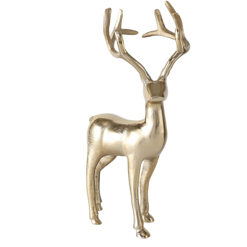 Boltze Figurka jelena Thielo hliník, zlatá, 34 cm