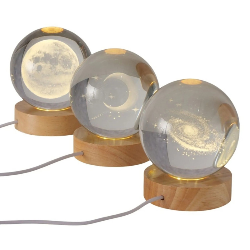 Boltze LED dekorační koule Galaktis měsíc, různé druhy, pr. 8 cm, 1 ks