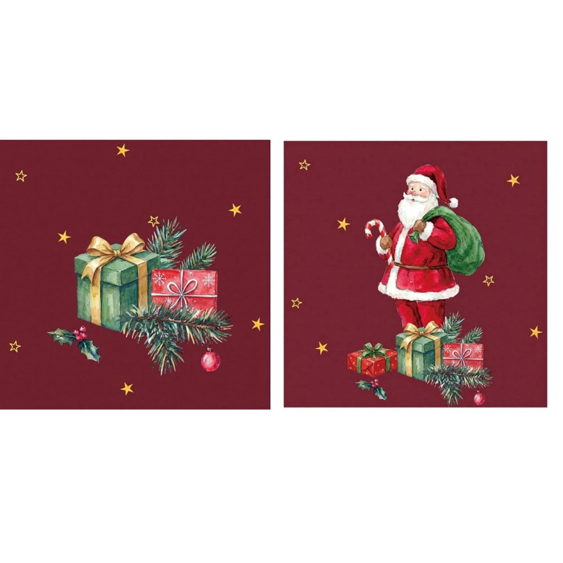 Boltze Ubrousky Santa celoplošný potisk, různé druhy, 1 ks