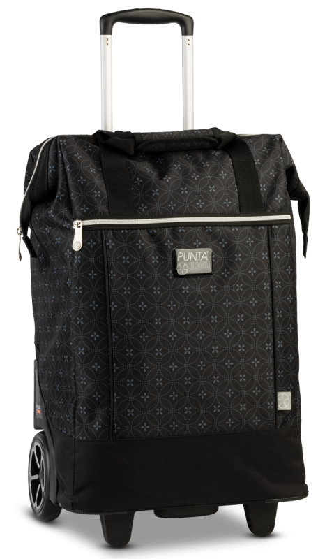 PUNTA nákupní taška na kolečkách s výsuvnou rukojetí - 40L - exkluzivní černá