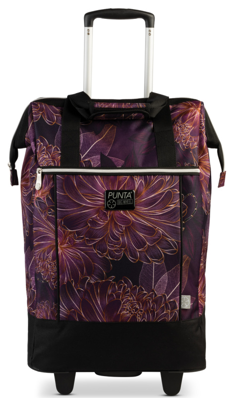 PUNTA nákupní taška na kolečkách s výsuvnou rukojetí - 40L - černá azalka