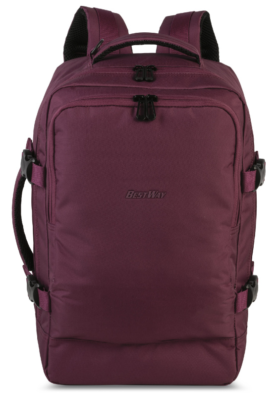 BestWay cestovní batoh Cabin pro small 300D, 25x40x20 cm - bordó - 20L