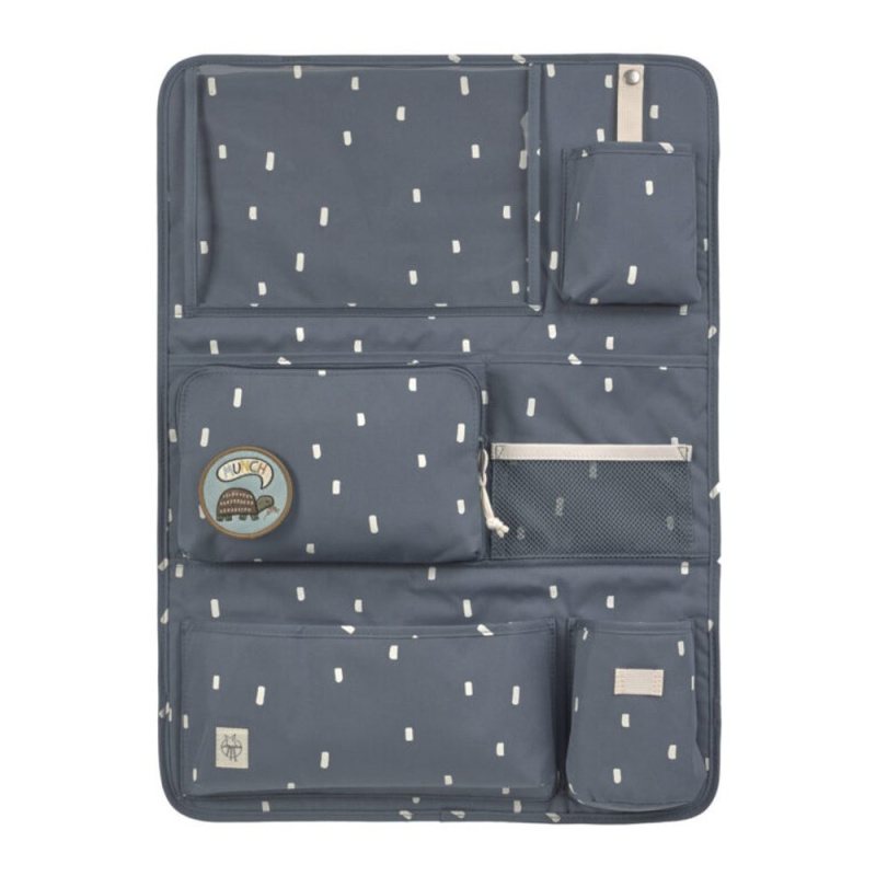 Dětský organizér do auta - Happy Prints midnight blue