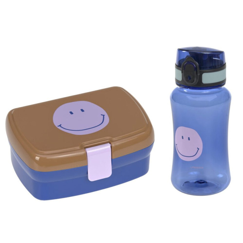 Svačinový set - Little Gang Smile caramel/blue