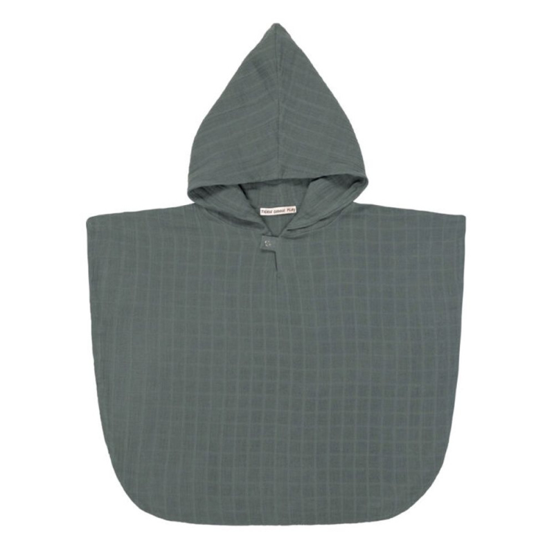 Lässig Muslin Poncho petrol green