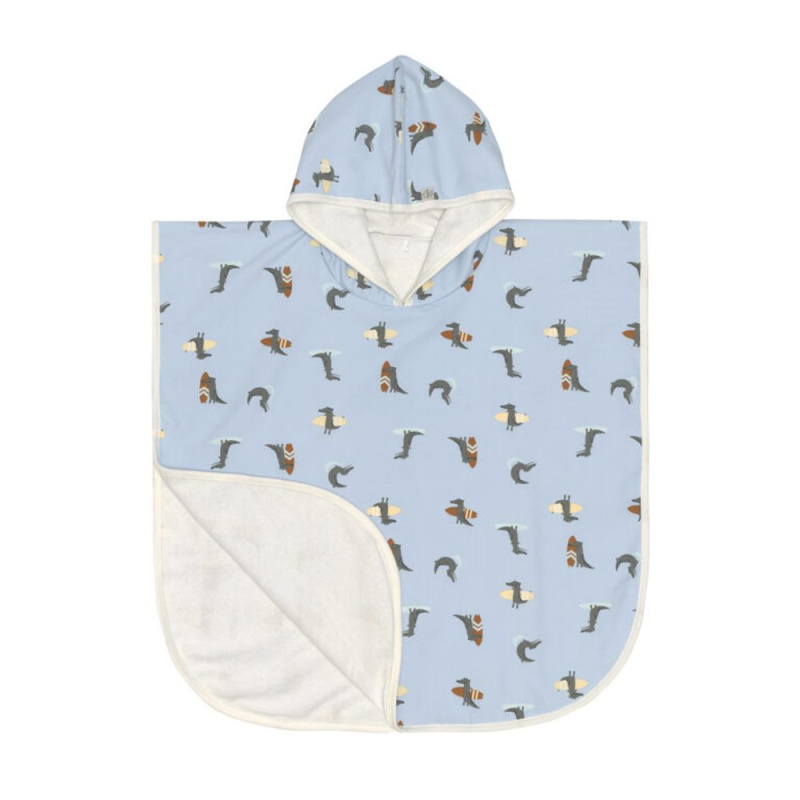 Lässig Splash Beach Poncho crocodile sky blue
