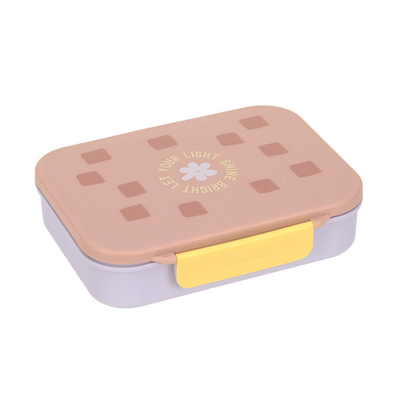LÄSSIG svačinový box Bento Pattern Party rose/lilac