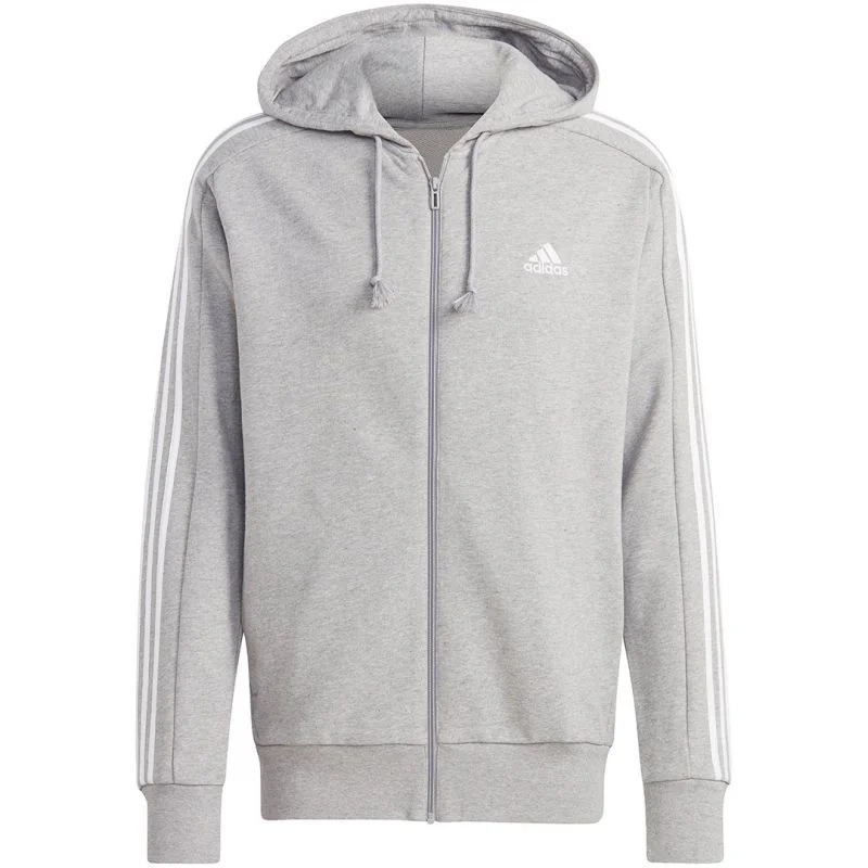 Adidas Essentials French Terry 3-Stripes Full-Zip Hoodie M IC9833 pánské S