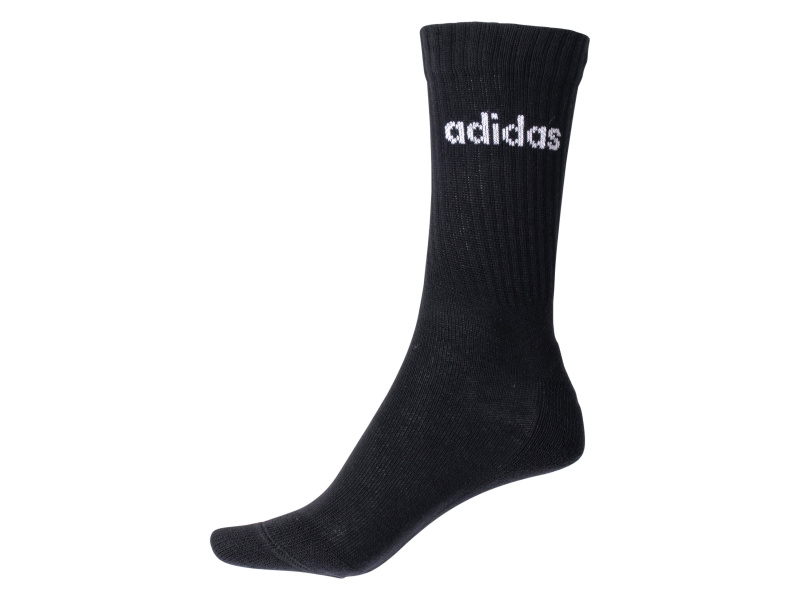Adidas Dámské / Pánské sportovní ponožky Crew, 3 páry (černá, 37-39)