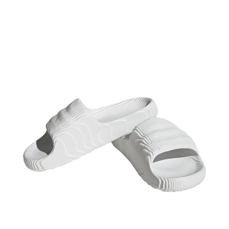 Dámské/pánské žabky adidas Adilette 22 Crystal White s pohodlnou tvarovanou podrážkou, bílé (HQ4672) 38