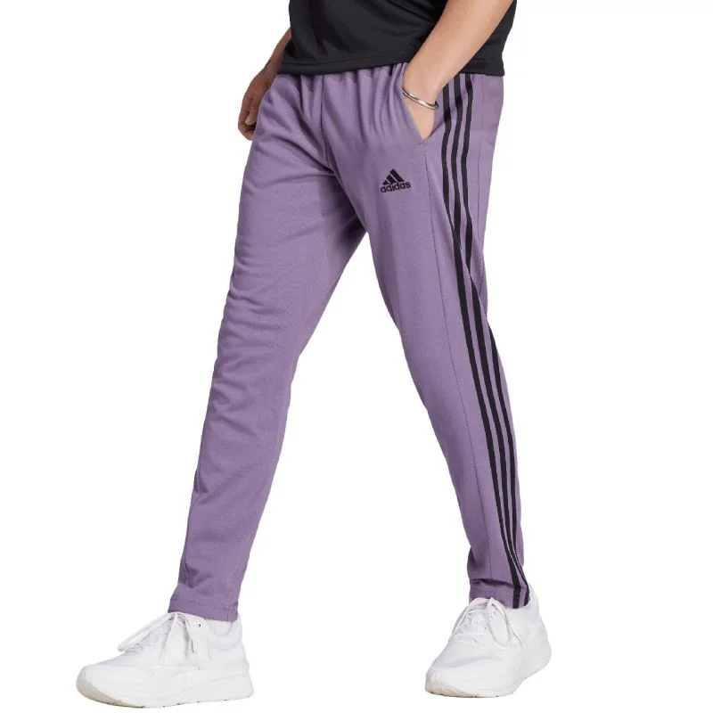 Kalhoty adidas Essentials Single Jersey Tapered Open Hem 3-Stripes M IJ8699 2XL
