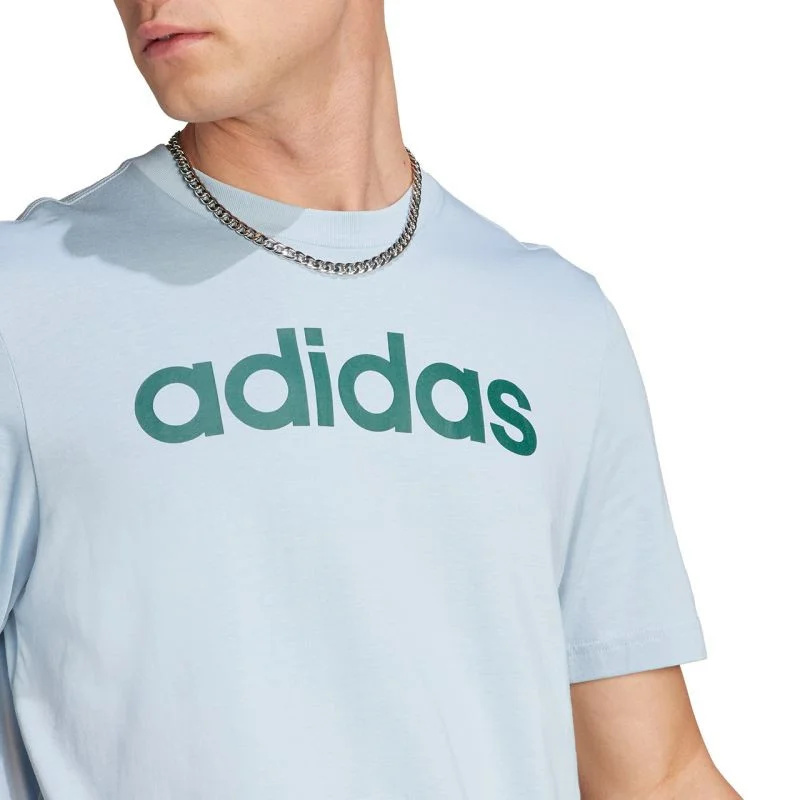 Tričko adidas Essentials Single Jersey Linear s vyšitým logem M IJ8651 L