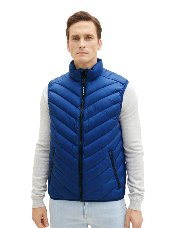 Pánská vesta TOM TAILOR modrá-XL