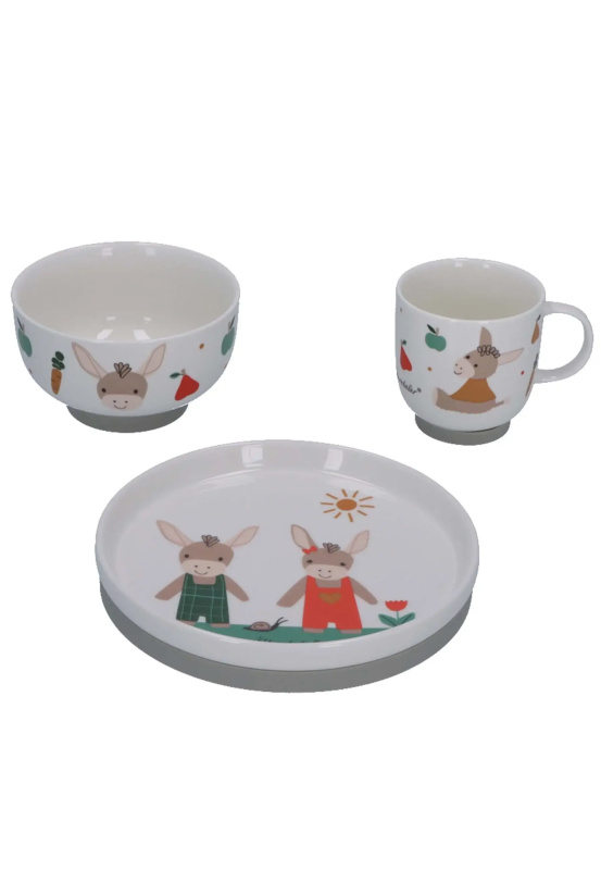 Dětská porcelánová jídelní sada pro děti Emmi 3 dílná Sterntaler