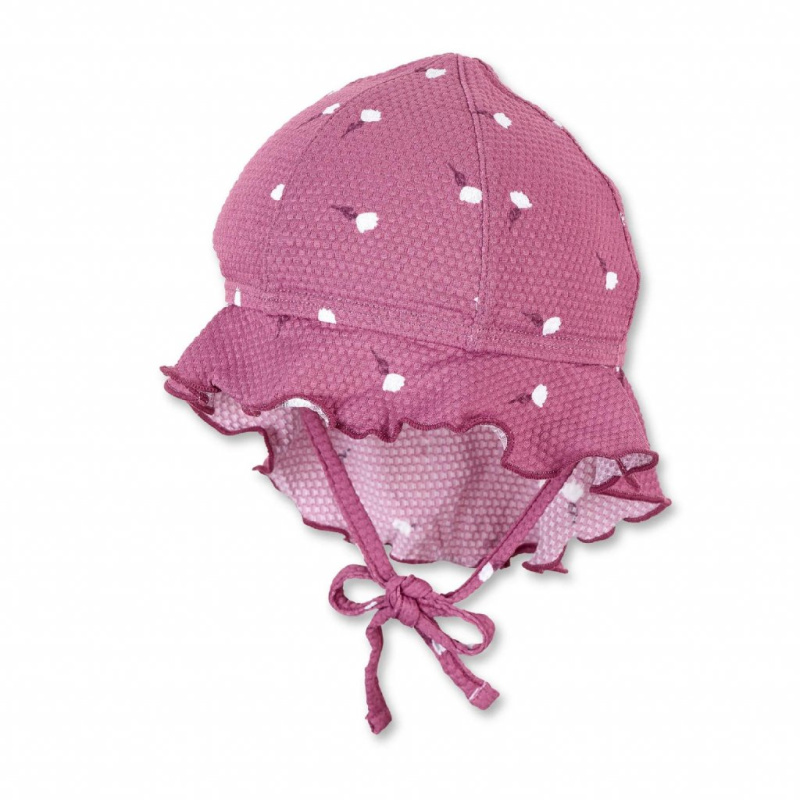 Dětský UV klobouk s plachetkou malé květiny STERNTALER Velikost: 51cm