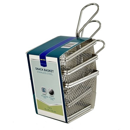 METRO PROFESSIONAL Fritovací košík 10 cm nerez 3 ks