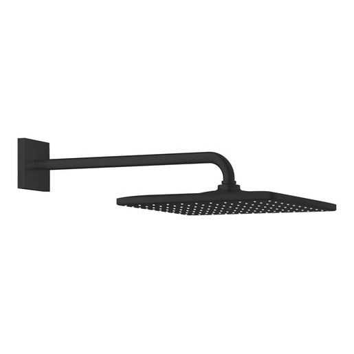 Grohe Rainshower Mono Cube hlavová sprcha na stěnu včetně sprchového ramena matná černá 265642430 G265642430