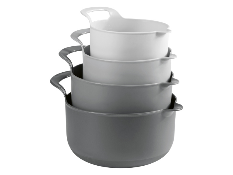 GOURMETmaxx Sada misek s rukojetí a výlevkou, 4dílná