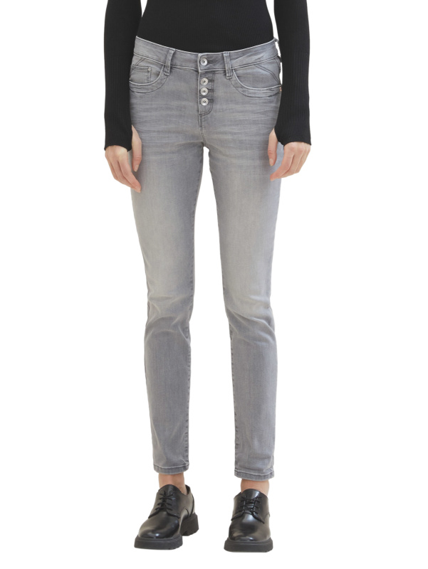 Dámské džíny TOM TAILOR Tapered Relaxed světle šedé-31/32