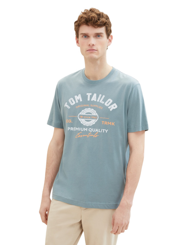 Pánské tričko k.r. TOM TAILOR šedé-XL