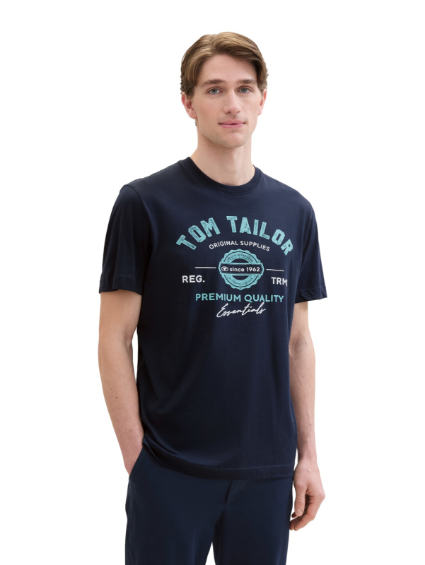 Pánské tričko k.r. TOM TAILOR modré-3XL
