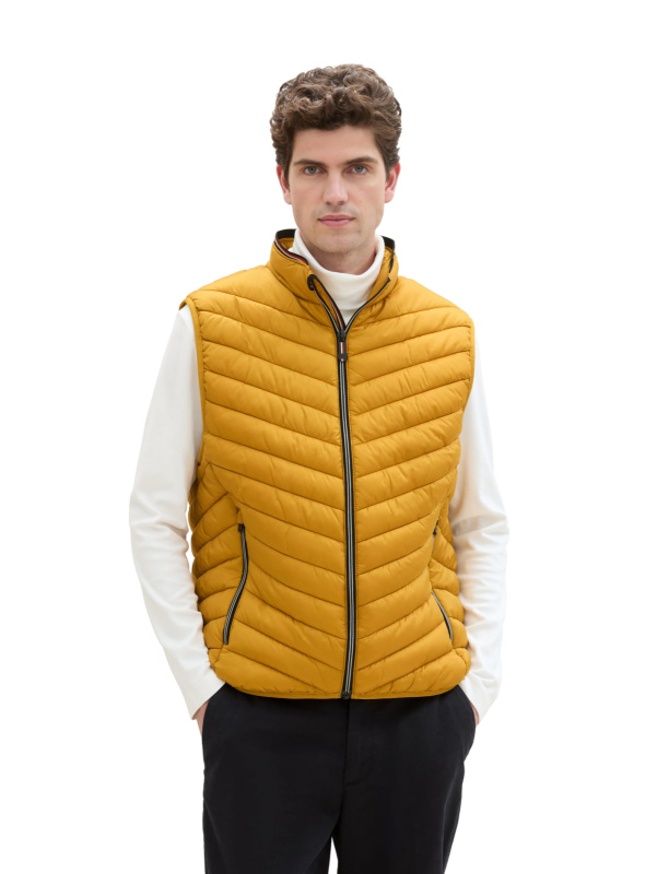 Pánská vesta TOM TAILOR žlutá-XL
