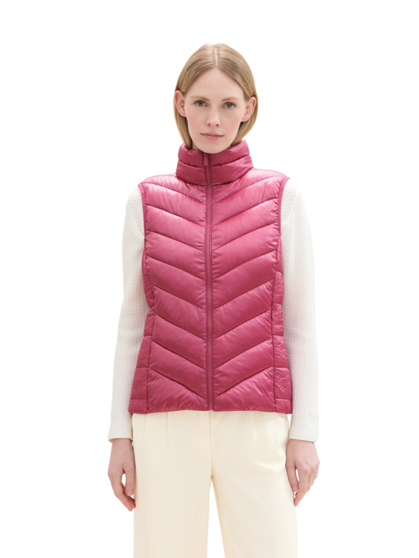 Dámská vesta TOM TAILOR růžová-L