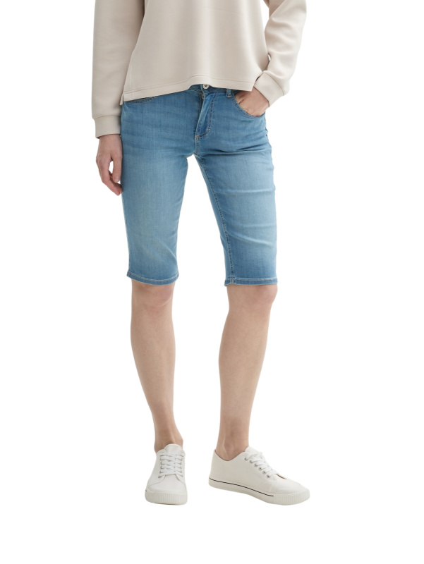 Dámské kraťasy TOM TAILOR Alexa Shorts klasicky modré-seprané-26