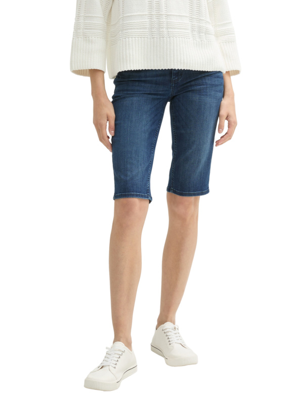 Dámské kraťasy TOM TAILOR Alexa Shorts tmavě modré-seprané-26