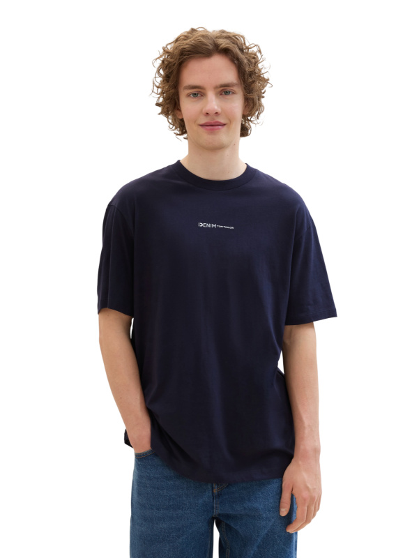 Pánské tričko k.r. TOM TAILOR modré-XL