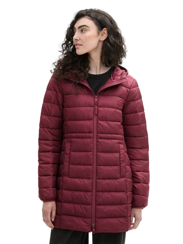 Dámský kabát TOM TAILOR vínový - L