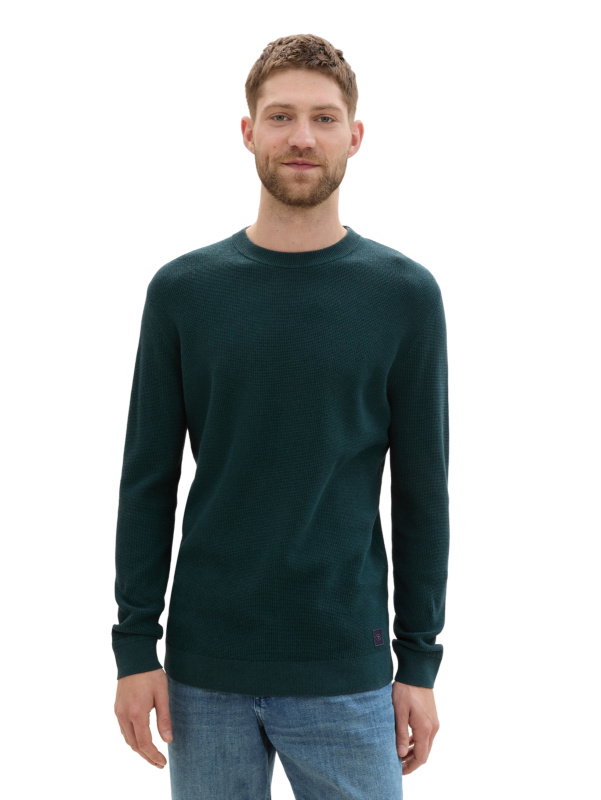 Pánský svetr TOM TAILOR zelený - XXL