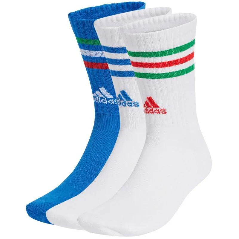 Ponožky adidas 3-Stripes Cushioned Crew Pairs IZ0122 43-45